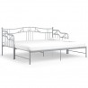 Estructura de sofá cama extraíble de metal gris 90x200 cm 2