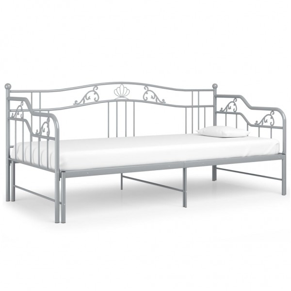 Estrutura sofá-cama de puxar 90x200 cm metal cinzento M 3