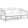 Estrutura sofá-cama de puxar 90x200 cm metal cinzento 3