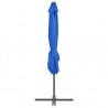 Sombrilla voladiza con poste de acero azul celeste 250x250 cm 5
