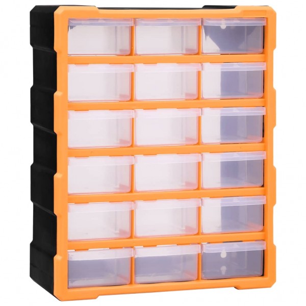 Organizador multicajones con 18 cajones intermedios 38x16x47 cm D