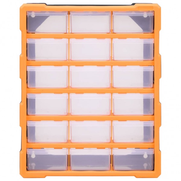 Organizador multicajones con 18 cajones intermedios 38x16x47 cm M 4