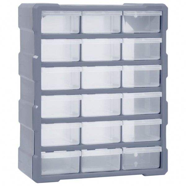 Organizador multicajones con 18 cajones intermedios 38x16x47 cm D