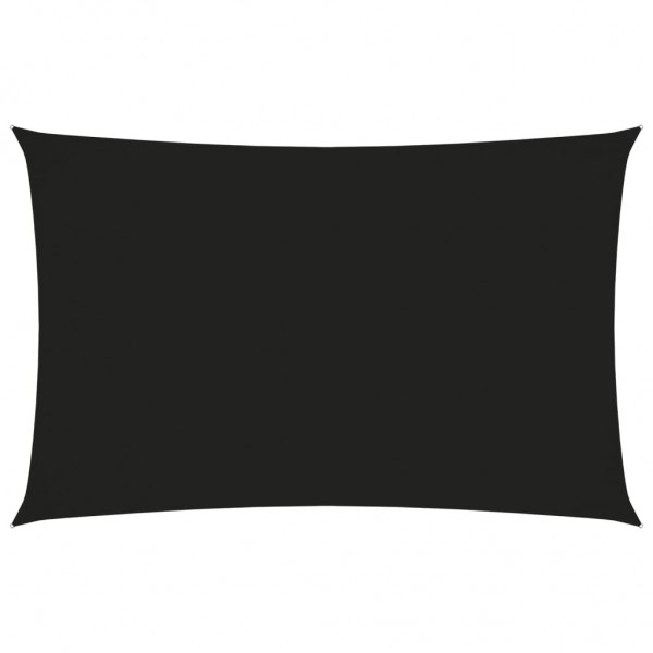 Toldo de vela rectangular de tela oxford negro 2x5 m D