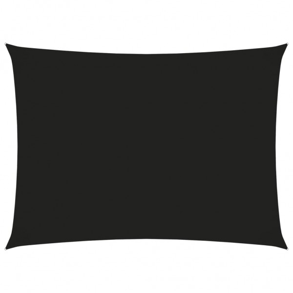 Toldo de vela rectangular tela oxford negro 3.5x5 m D