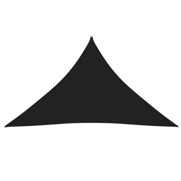 Toldo de vela triangular de tela oxford negro 3.5x3.5x4.9 m D