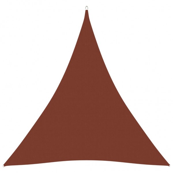 Toldo de vela triangular de tela oxford terracota 4x4x4 m D