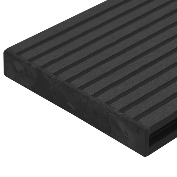 Tampas para extremidades de pavimento 10 pcs plástico preto M 5