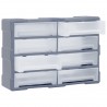 Caixa organizadora com 8 gavetas grandes 52x16x37 cm 4