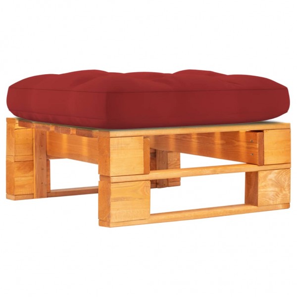 Otomana de jardín de palets madera pino impregnada marrón miel D