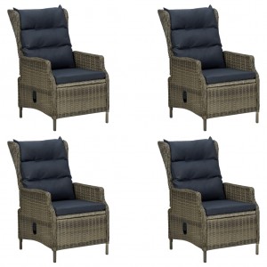 Juego de comedor para jardín de 5 piezas marrón H