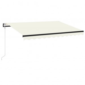 Toldo retráctil automático crema 350x250 cm H
