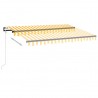 Toldo retráctil automático amarillo y blanco 350x250 cm 4