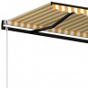 Toldo retrátil automático 450x300 cm amarelo e branco 5