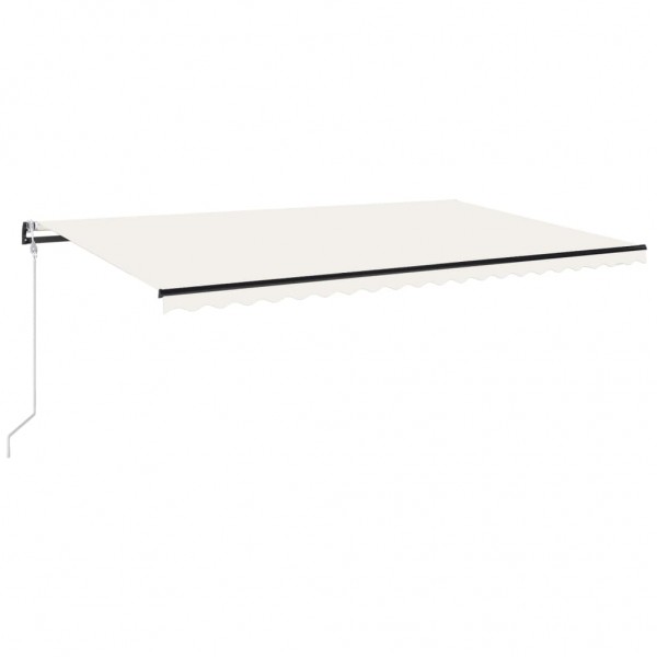 Toldo automático con LED y sensor de viento crema 500x300 cm M 2