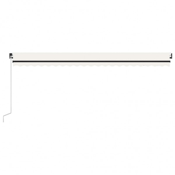 Toldo automático con LED y sensor de viento crema 500x300 cm M 4