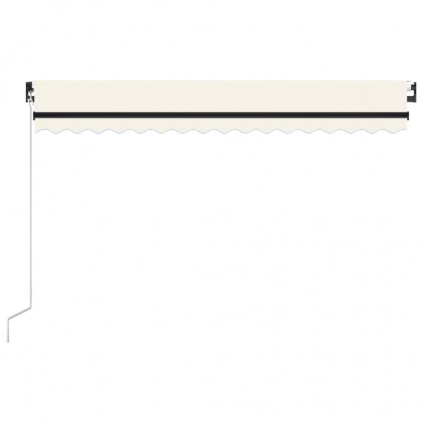 Toldo retrátil manual com LED 400x350 cm cor creme M 4