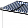 Toldo retrátil automático 450x350 cm azul e branco 5