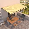 Toldo retrátil automático 600x350 cm amarelo e branco 1