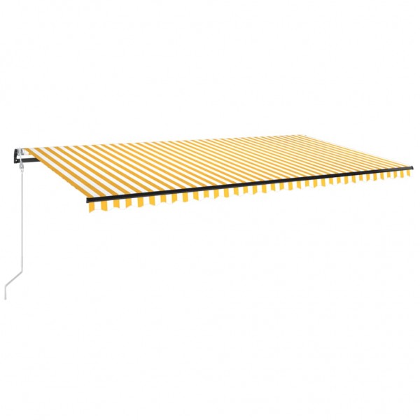Toldo retrátil automático 600x350 cm amarelo e branco M 2