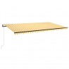 Toldo retráctil automático amarillo y blanco 600x350 cm 2