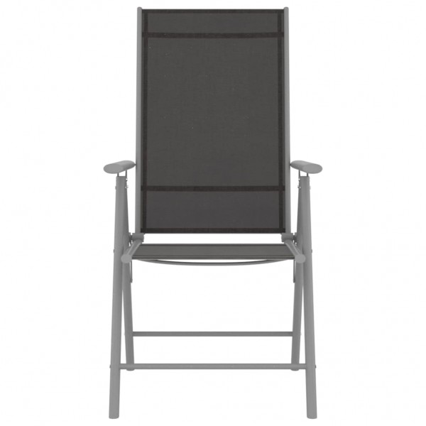 Muebles bistró para jardín 3 pzas aluminio y textilene plateado M 5