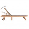 Tumbonas plegables con ruedas 2 uds teca maciza y textilene 4