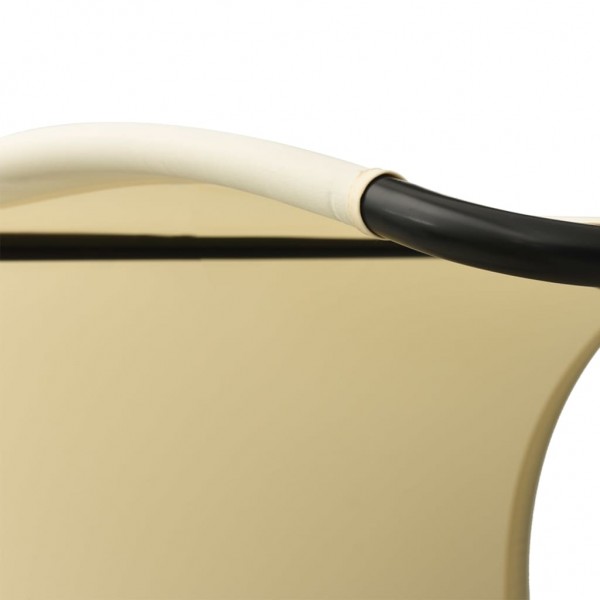 Tumbona doble con toldo textilene color crema y negro M 5