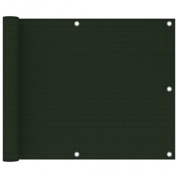 Toldo para balcón HDPE verde oscuro 75x500 cm D