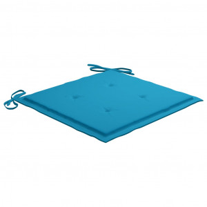 Cojines de silla de jardín 6 uds tela Oxford azul 40x40x3 cm H