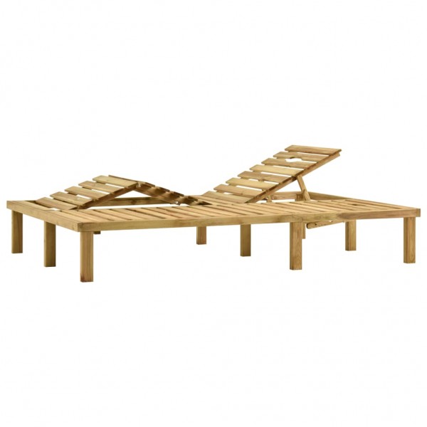 Tumbona doble de madera de pino impregnada verde M 5