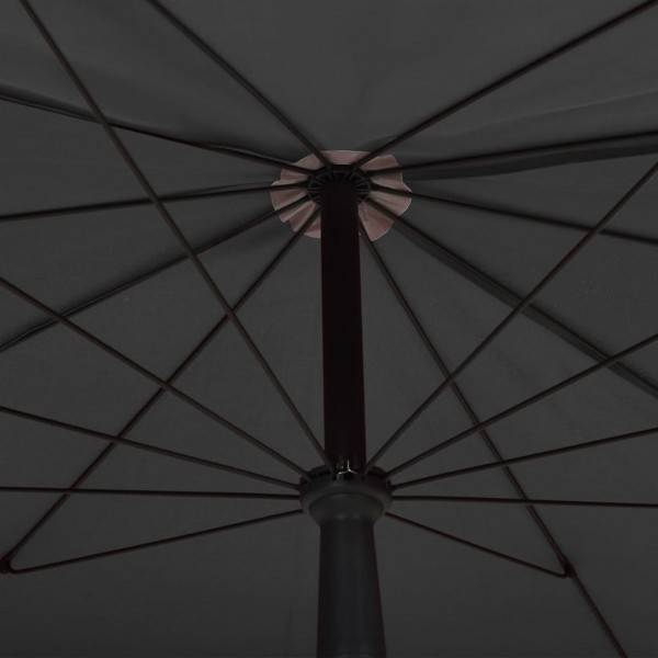 Sombrilla de jardín con palo gris antracita 200x130 cm M 2