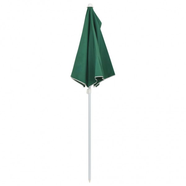 Guarda-sol semicircular com mastro 180x90 cm verde M 5