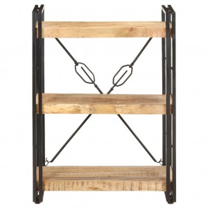 Estantería de 3 niveles de madera maciza de mango 60x30x80 cm H