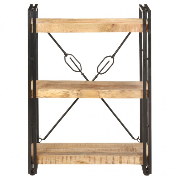 Estantería de 3 niveles de madera maciza de mango 60x30x80 cm M 2