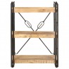 Estantería de 3 niveles de madera maciza de mango 60x30x80 cm 2