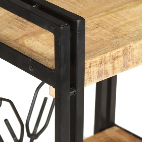 Estantería de 3 niveles de madera maciza de mango 60x30x80 cm M 3