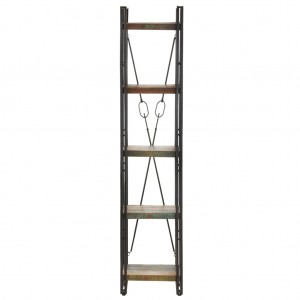 Estantería de 5 niveles madera maciza reciclada 40x30x180 cm H