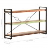 Estantería de 3 niveles de madera maciza reciclada 140x30x80 cm 5
