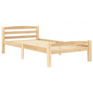 Estructura de cama de madera maciza de pino 90x200 cm H