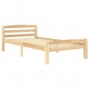 Estructura de cama de madera maciza de pino 100x200 cm 2