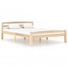 Estructura de cama de madera de pino maciza 140x200 cm 1