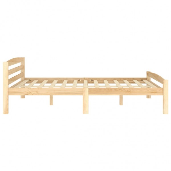 Estructura de cama de madera de pino maciza 160x200 cm M 4