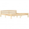Estructura de cama de madera maciza de pino 200x200 cm 2