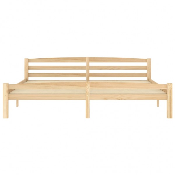 Estructura de cama de madera maciza de pino 200x200 cm M 3