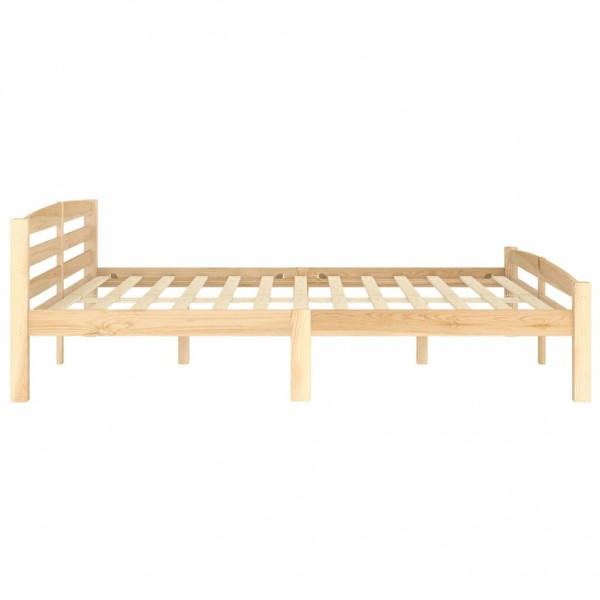 Estructura de cama de madera maciza de pino 200x200 cm M 4