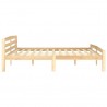 Estructura de cama de madera maciza de pino 200x200 cm 4