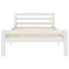 Estrutura de cama em pinho maciço 90x200 cm branco 3