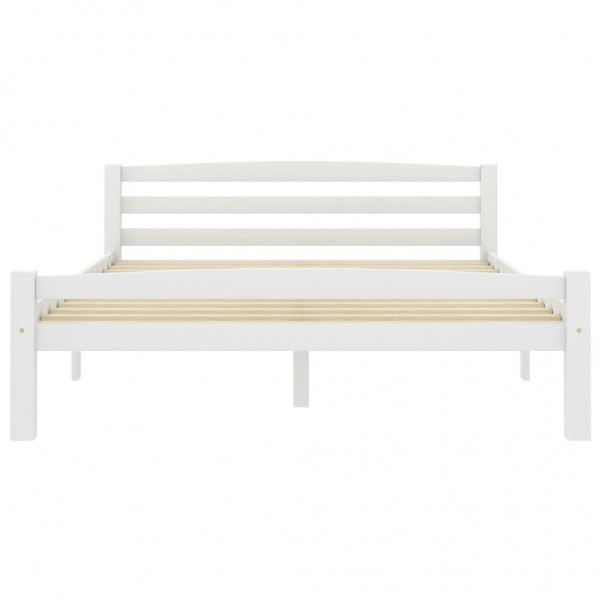 Estructura de cama de madera maciza de pino blanca 120x200 cm M 3