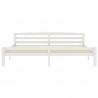 Estructura de cama de madera maciza de pino blanca 180x200 cm 3